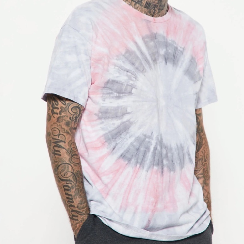 All seeing tie-dye, short sleeve, tee/gray size L